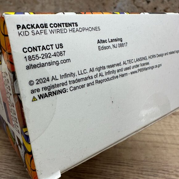 Lot Of 2 Altec Lansing Kids Safe Wired Headphones Blue, Pink Age 3 To 5 NIB - Picture 15 of 15
